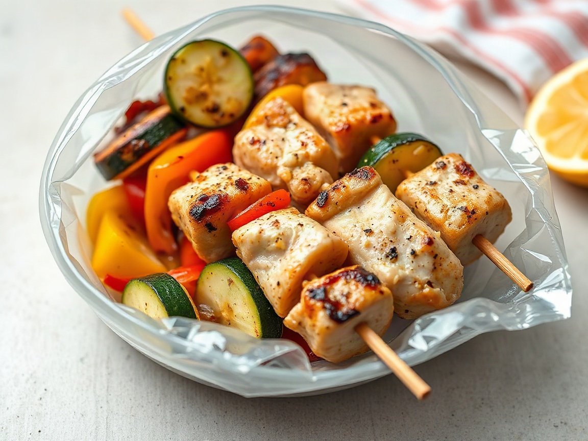Chicken Kabobs for Two (Honey Lemon Marinade, Grill or Oven)