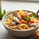 Chicken Noodle Soup for Two (Small-Batch Homemade) 6 Chicken Noodle Soup, fully cooked and ready to serve for two