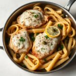Chicken Piccata, fully cooked and ready to serve for two