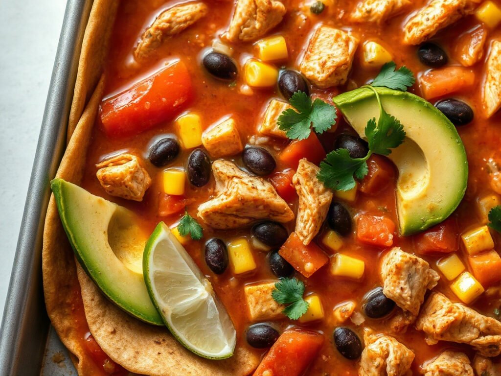 Chicken Tortilla Soup, fully cooked and ready to serve for two