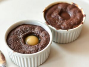 Chocolate Lava Cake, fully cooked and ready to serve for two