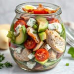 Cobb Salad, fully cooked and ready to serve for two