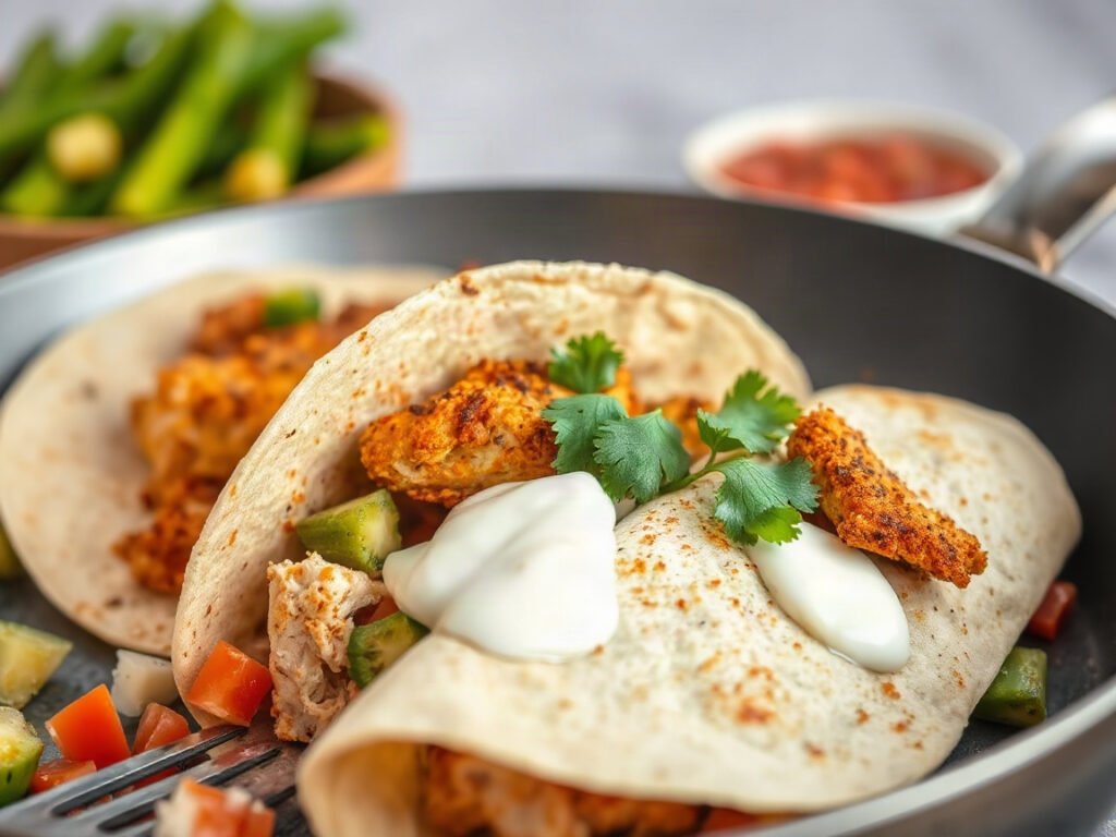 Crispy Chicken Wraps, fully cooked and ready to serve for two