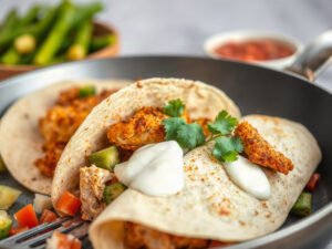 Crispy Chicken Wraps, fully cooked and ready to serve for two
