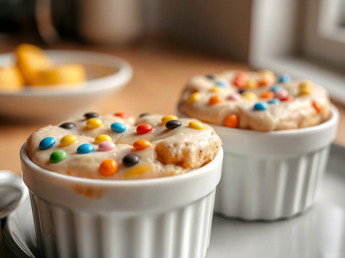 Dot Cakes served as two portions, close-up