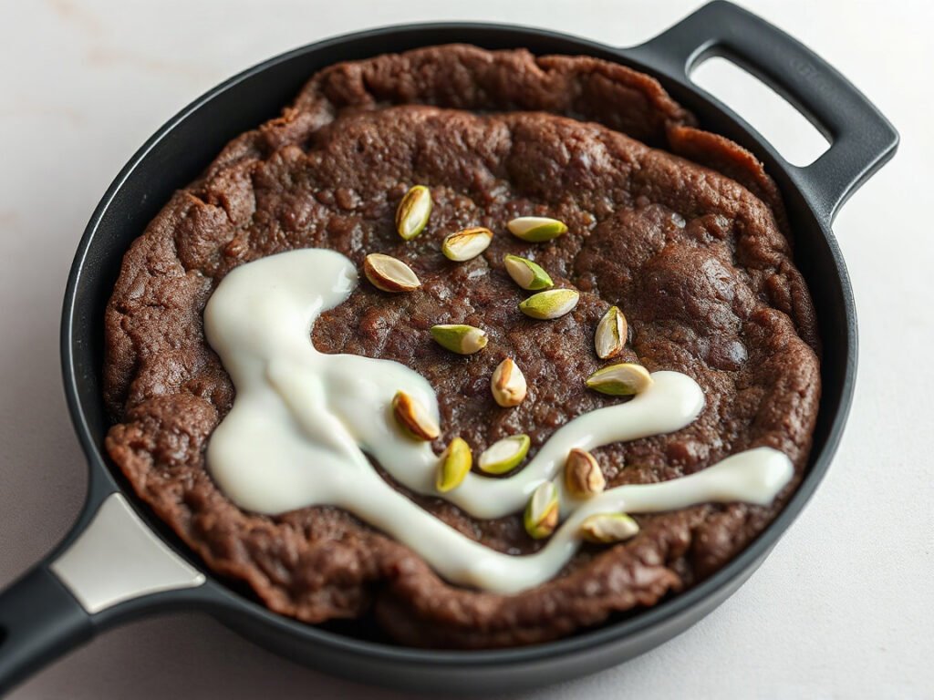 Dubai Chocolate Pancakes, fully cooked and ready to serve for two