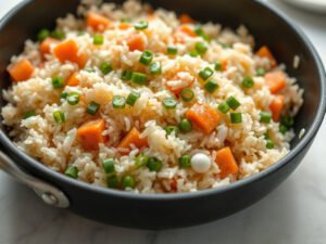 Fried Rice from Leftover Rice, fully cooked and ready to serve for two