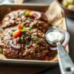 Gyro Meatloaf, fully cooked and ready to serve for two