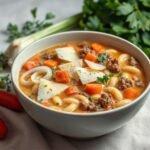 Italian Wedding Soup, fully cooked and ready to serve for two