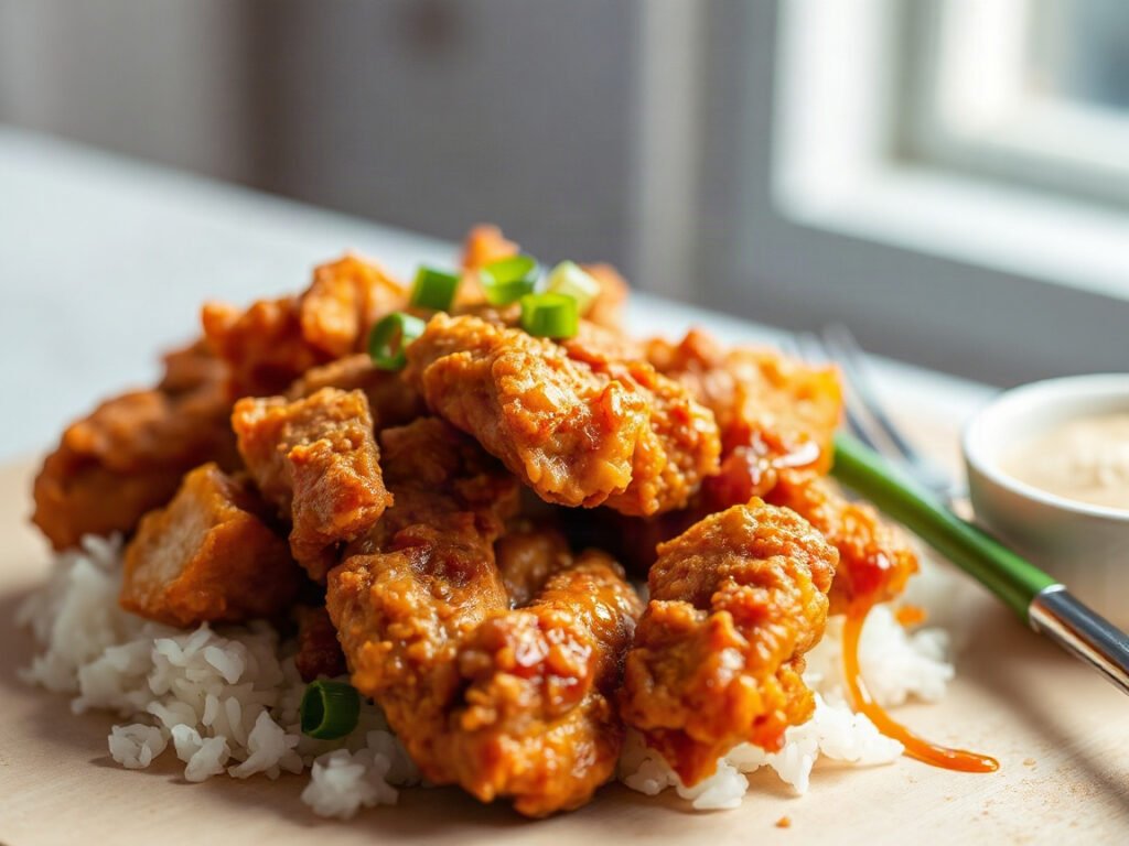 Korean Fried Chicken, fully cooked and ready to serve for two