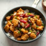 Kung Pao Chicken for Two (Easy, Saucy and Peanut-Crunchy) 6 Kung Pao Chicken, fully cooked and ready to serve for two