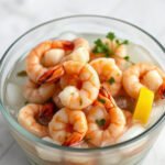 Make Ahead Shrimp Appetizer for Two (Lemon Marinated Shrimp) 6 Make-Ahead Lemon Marinated Shrimp, fully cooked and ready to serve for two