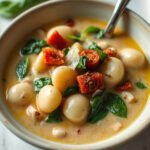 Marry Me Chicken Gnocchi Soup for Two (Creamy One-Pot Dinner) 6 Marry Me Chicken Gnocchi Soup, fully cooked and ready to serve for two