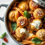 Marry Me Chicken Meatballs for Two (Creamy Sun-Dried Tomato Sauce) 6 Marry Me Chicken Meatballs, fully cooked and ready to serve for two