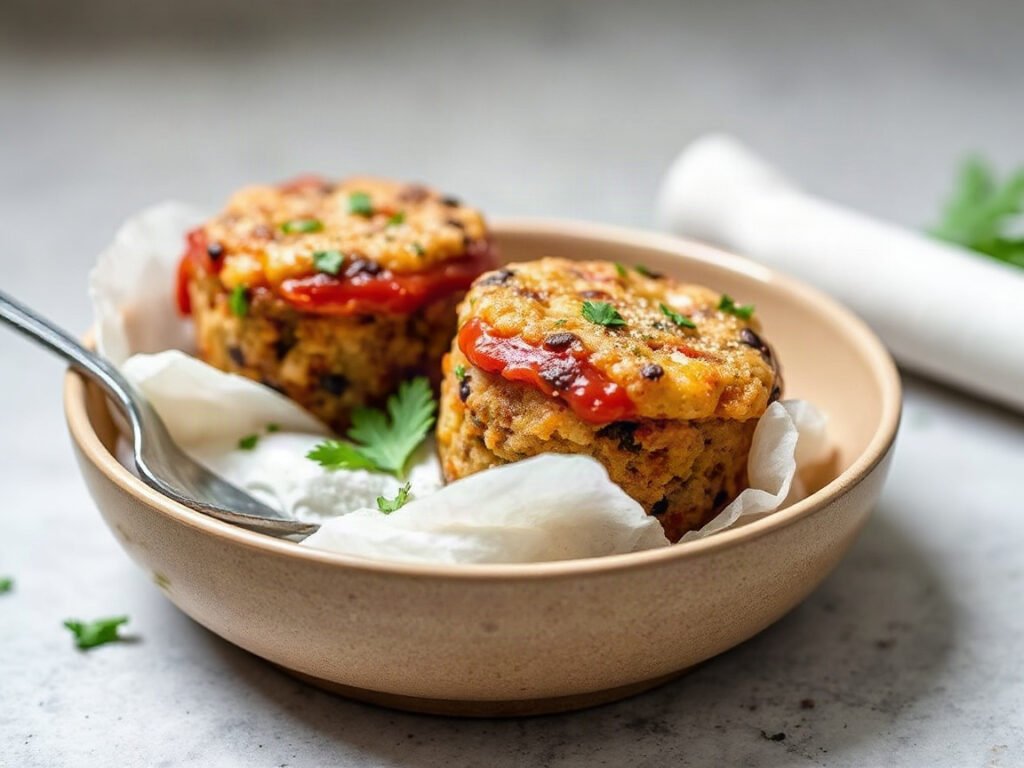 Meatloaf Mini Muffins, fully cooked and ready to serve for two