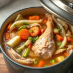 No Water Chicken Soup for Two (Napa Cabbage, Apple and Ginger) 6 No Water Chicken Soup for Two (Napa Cabbage, Apple and Ginger), fully cooked and ready to serve for two