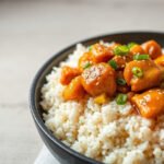 Orange Chicken, fully cooked and ready to serve for two