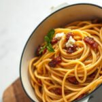 Pasta Carbonara for Two (Creamy, No Cream) 6 Pasta Carbonara, fully cooked and ready to serve for two