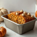 Pumpkin Cream Cheese Bread, fully cooked and ready to serve for two