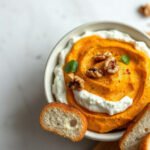 Pumpkin Feta Dip, fully cooked and ready to serve for two