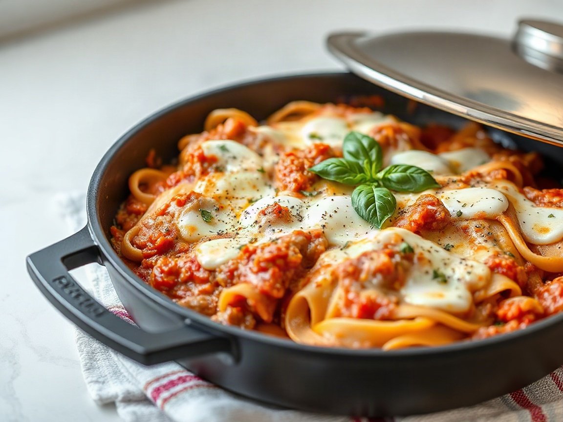 Skillet Lasagna for Two (One-Pan Stovetop Lasagna)
