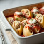 Stuffed Shells, fully cooked and ready to serve for two