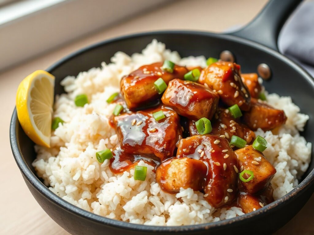 Teriyaki Chicken, fully cooked and ready to serve for two